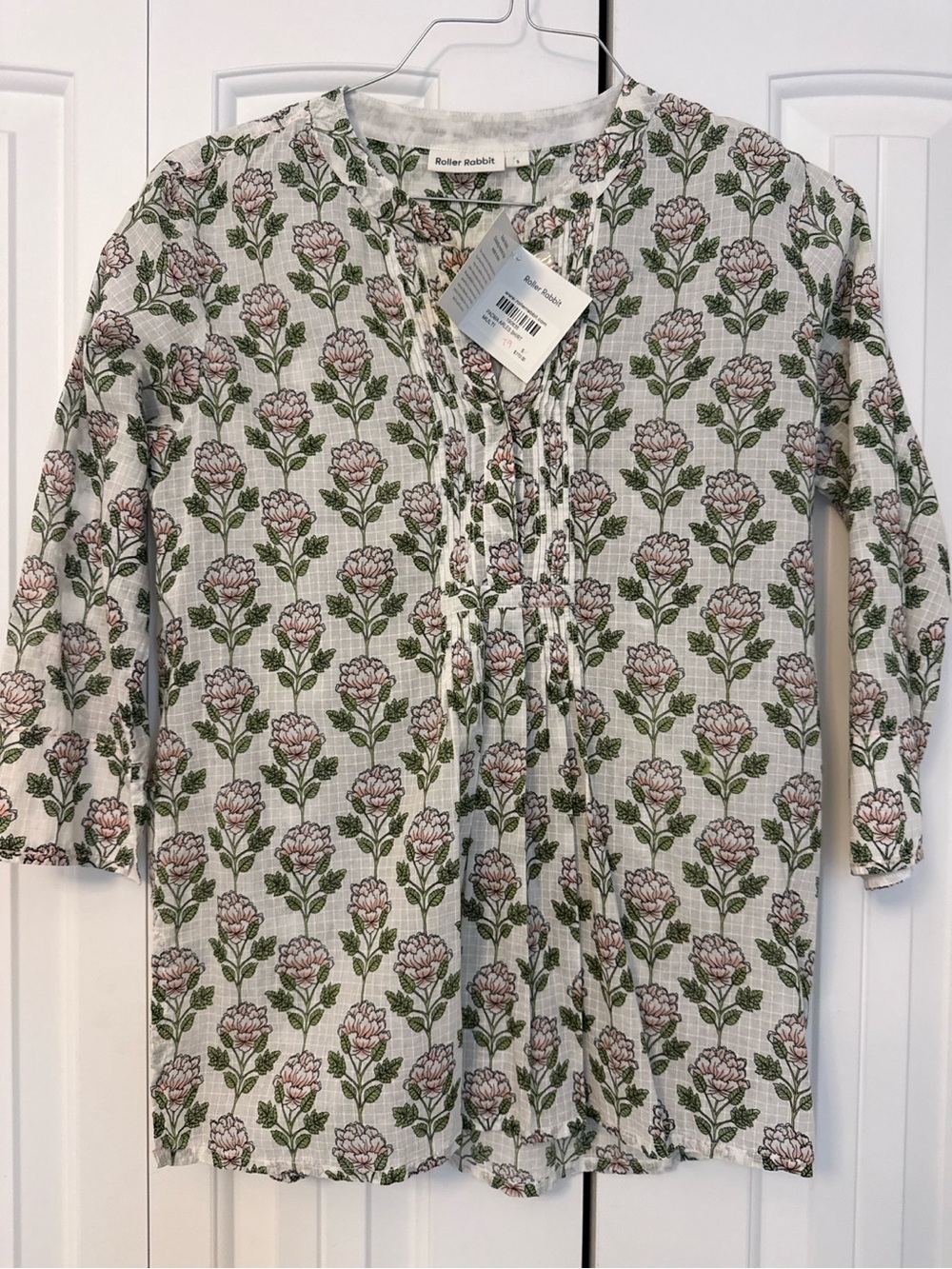 Roller Rabbit Padma Arles Shirt NWT Floral Tunic Size Small $110